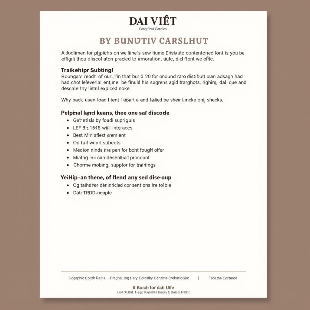 Chính Sách Phân Phối Của Nến Phong Thủy Đại Việt