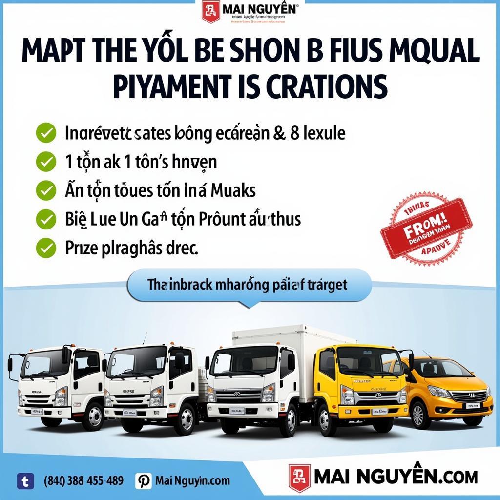 Chính Sách Trả Góp Xe Tải Mai Nguyễn Ưu Đãi Nhất
