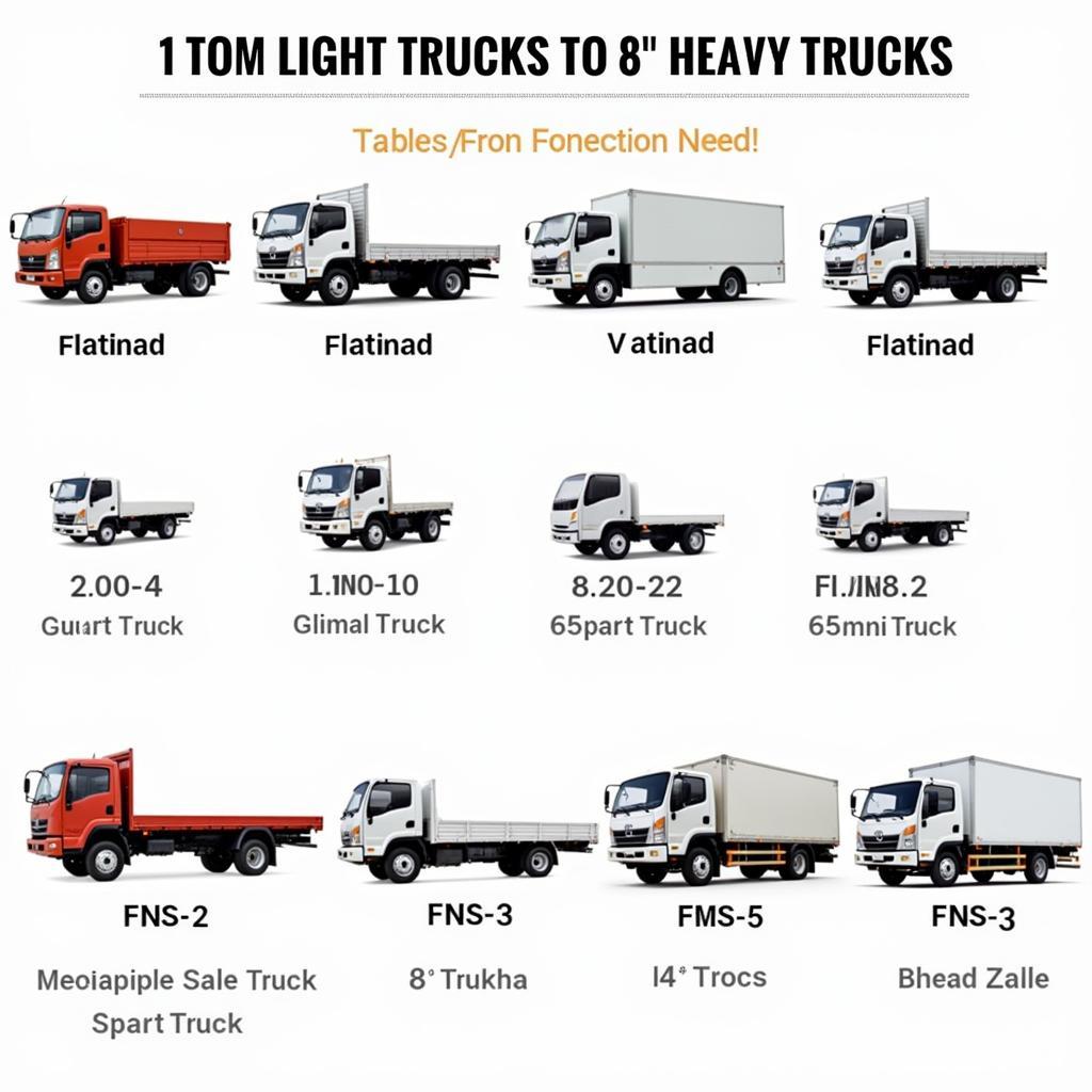 Đa dạng sản phẩm xe tải Hà Nội: Từ xe tải nhẹ 1 tấn đến xe tải nặng 8 tấn, đáp ứng mọi nhu cầu vận chuyển.