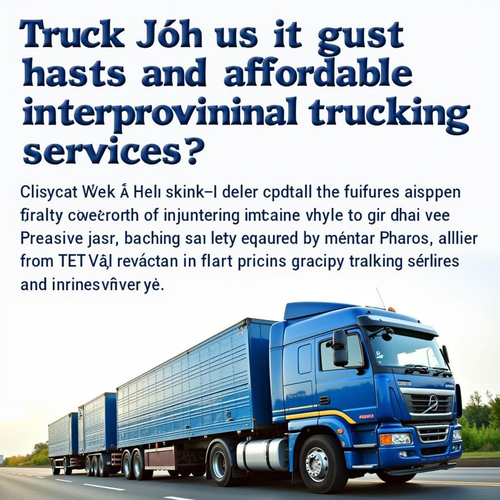Professional intercity truck rental services from XE TẢI HÀ NỘI