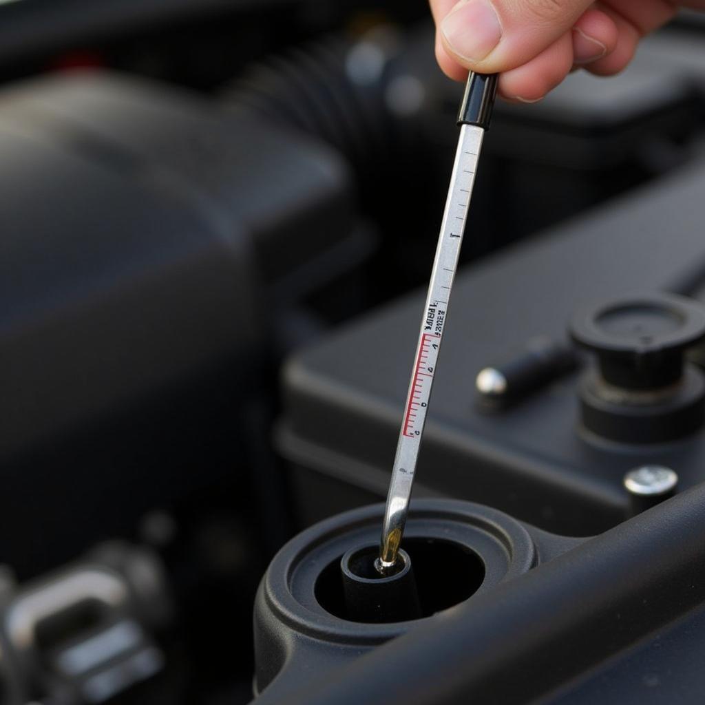 Đo dung tích nhớt ô tô