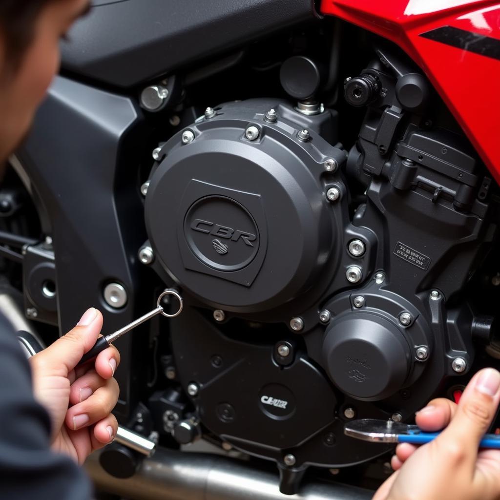 Honda CBR 2019 Engine Inspection