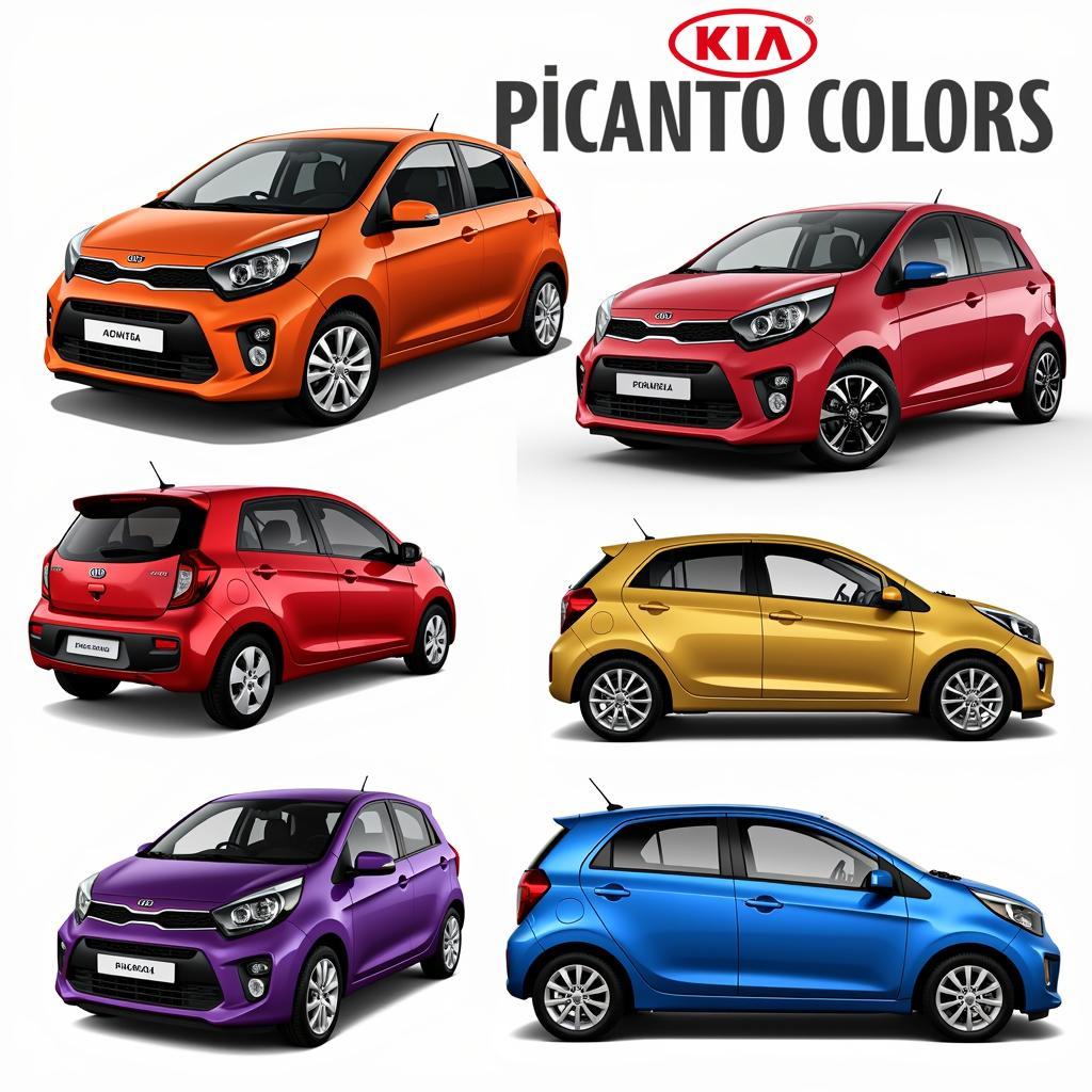Giá xe Picanto màu sắc khác nhau