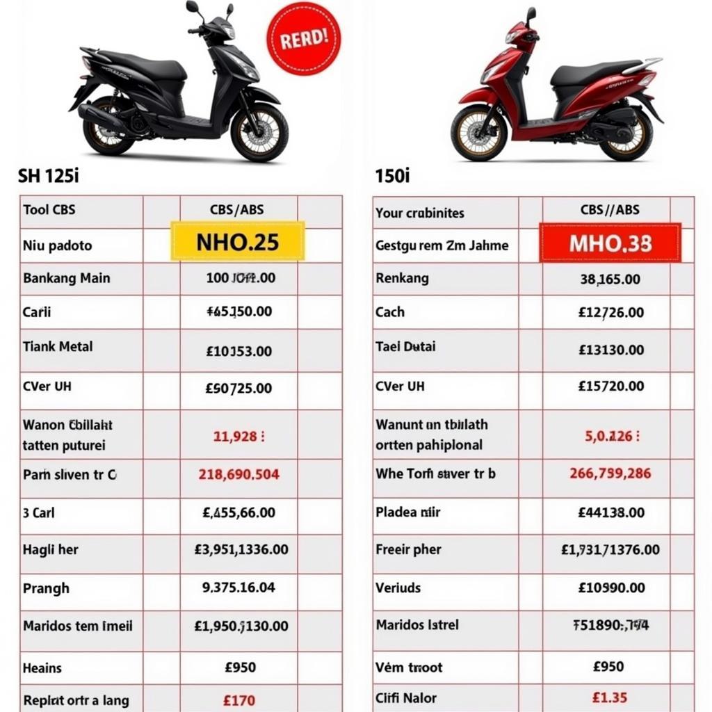 Honda SH Scooter Prices in Binh Phuoc, Vietnam
