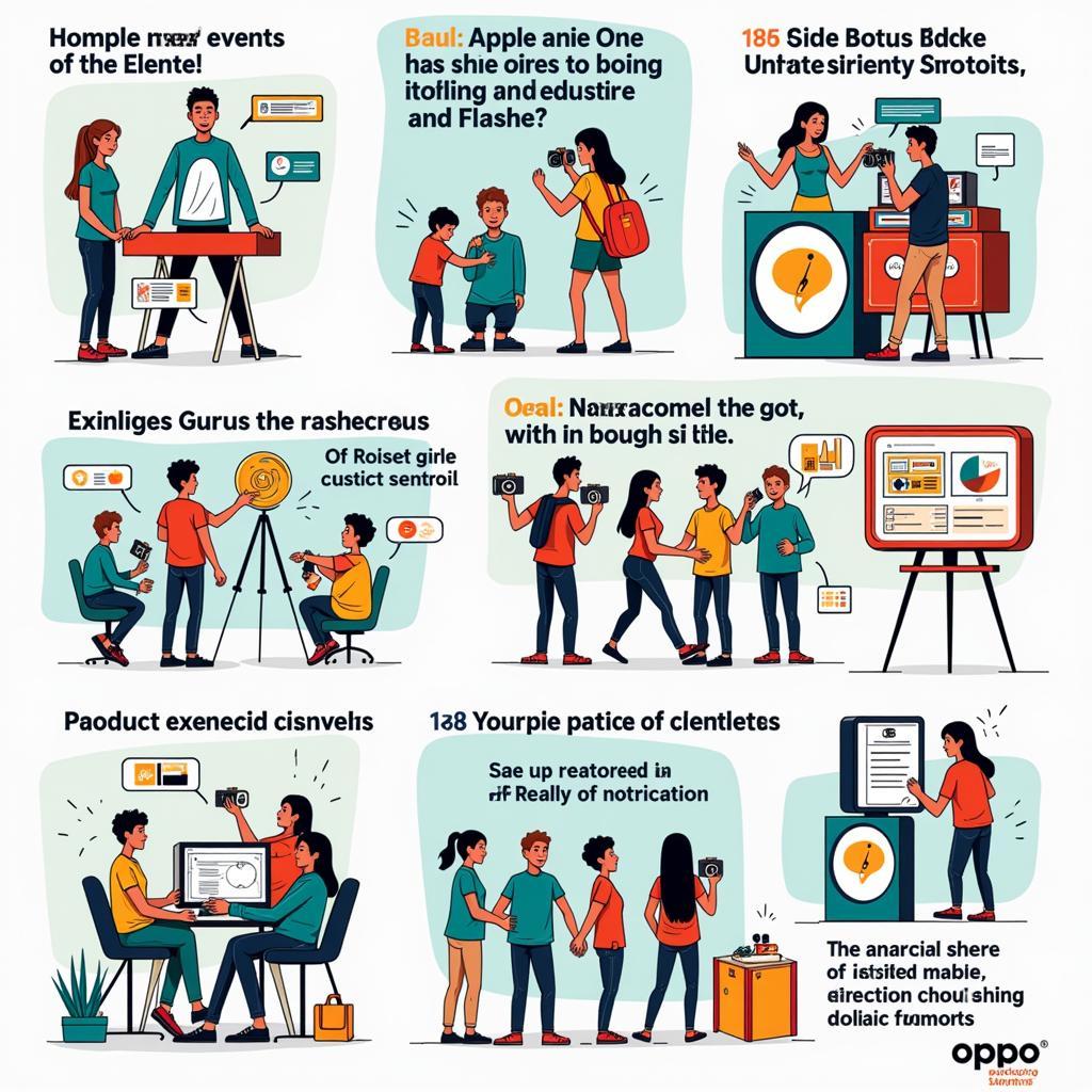 Hình ảnh hoạt động tiếp thị sáng tạo của Oppo