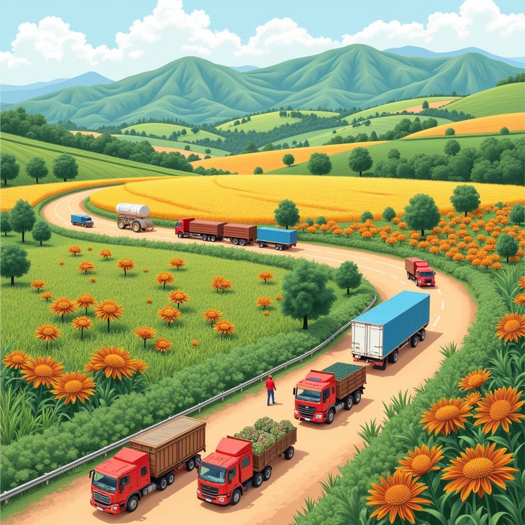 Hợp tác xã vận chuyển hàng hóa nông sản cho đồng bào dân tộc, giúp giảm chi phí và ổn định đầu ra. 