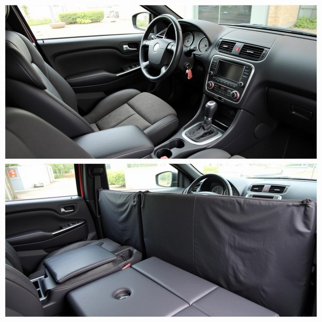 Resultado após a limpeza do interior do carro