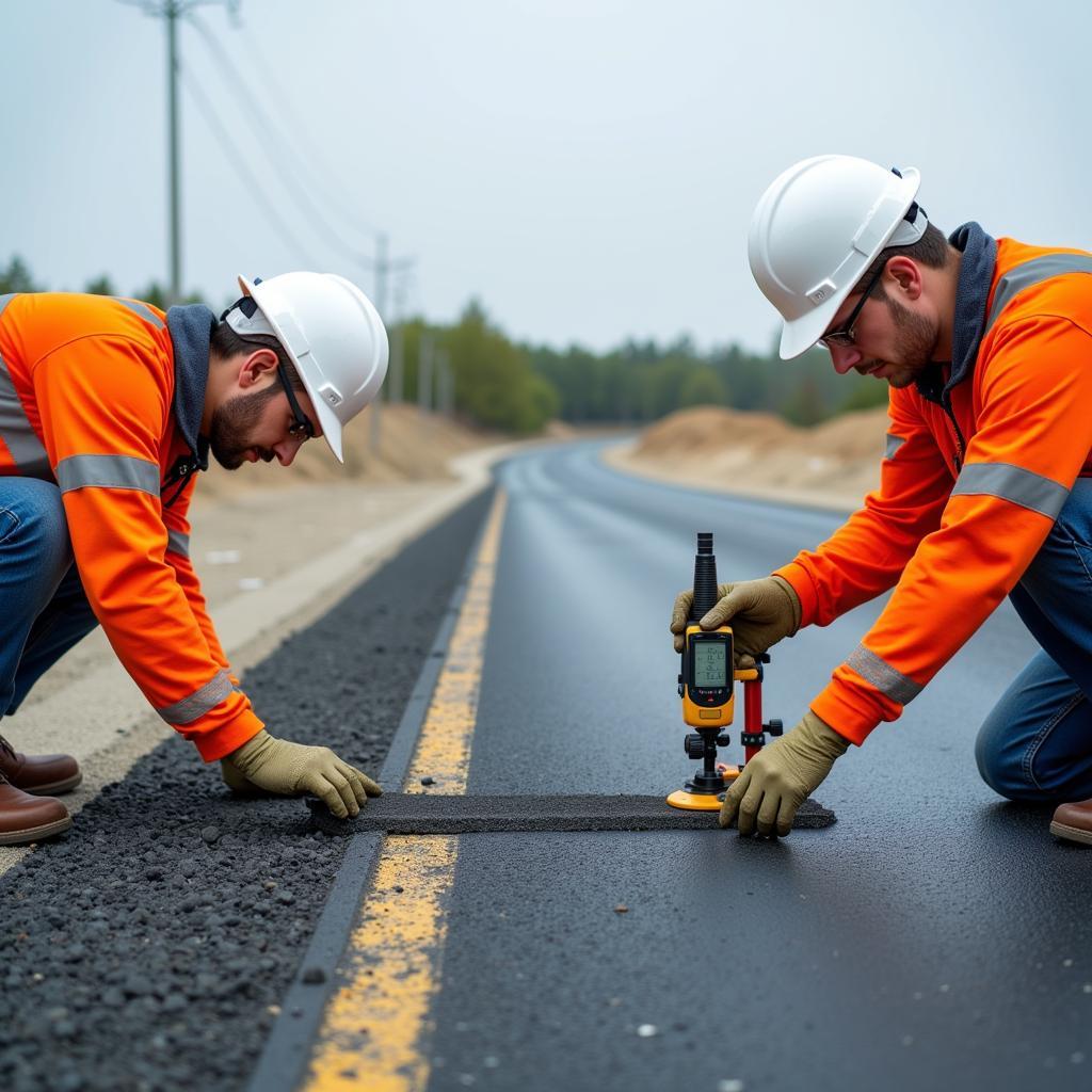 Road construction quality inspection