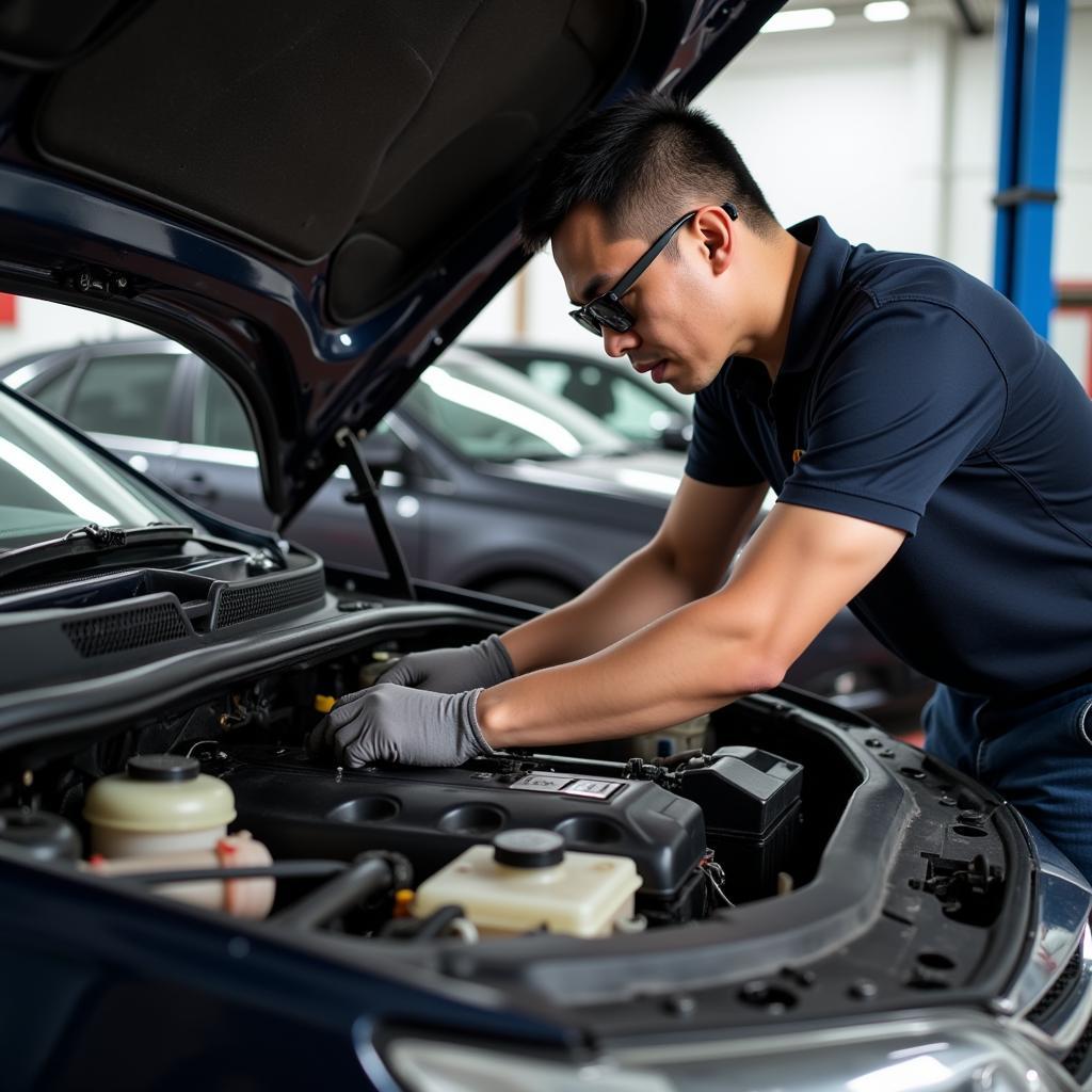 Kiểm tra chất lượng ô tô cũ tại Bắc Giang