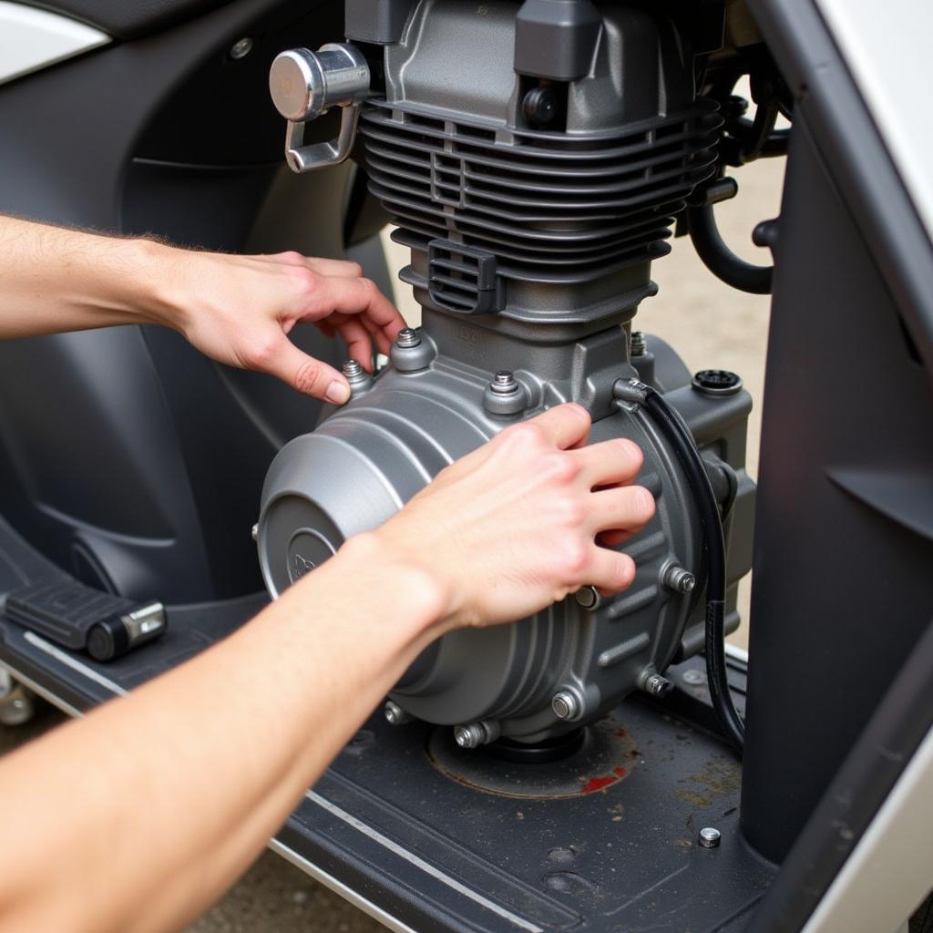 Kiểm tra động cơ xe SH Mode cũ