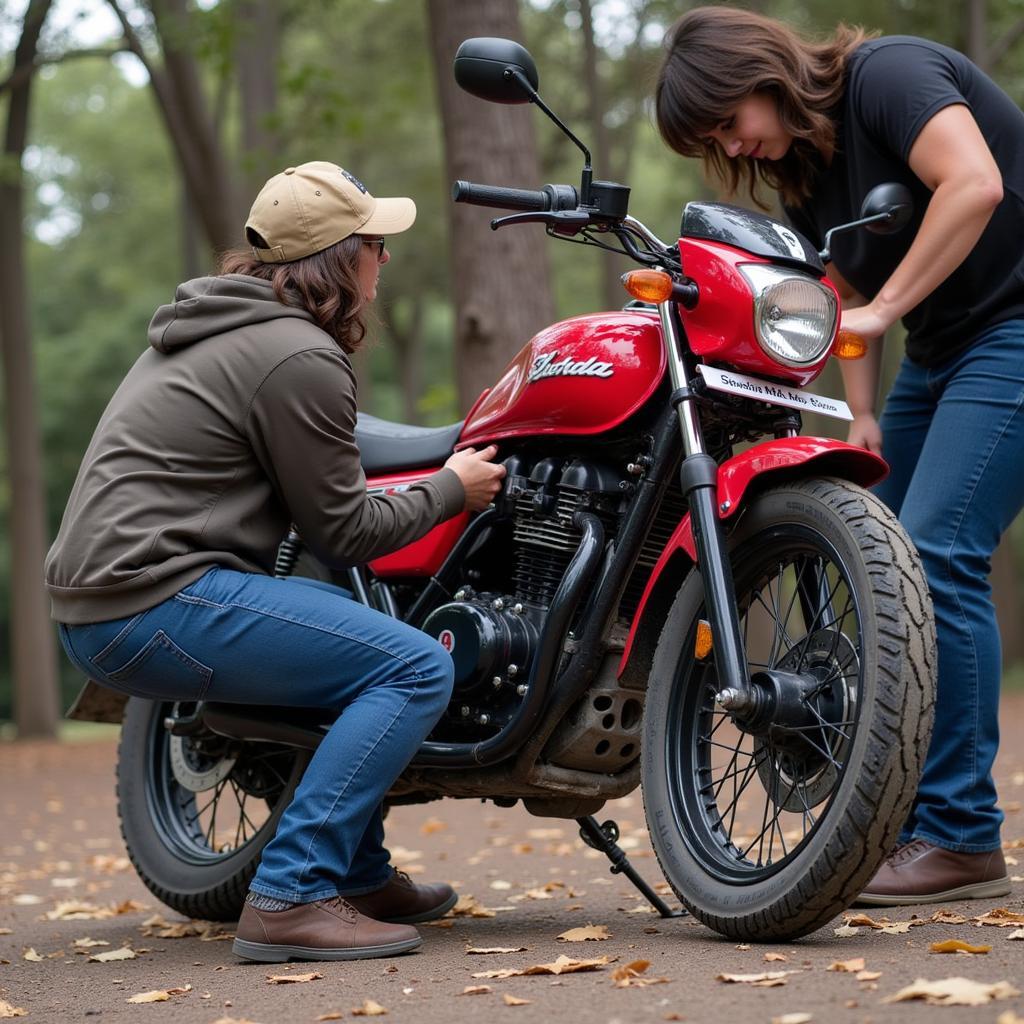 Kiểm tra xe Satria trước khi mua