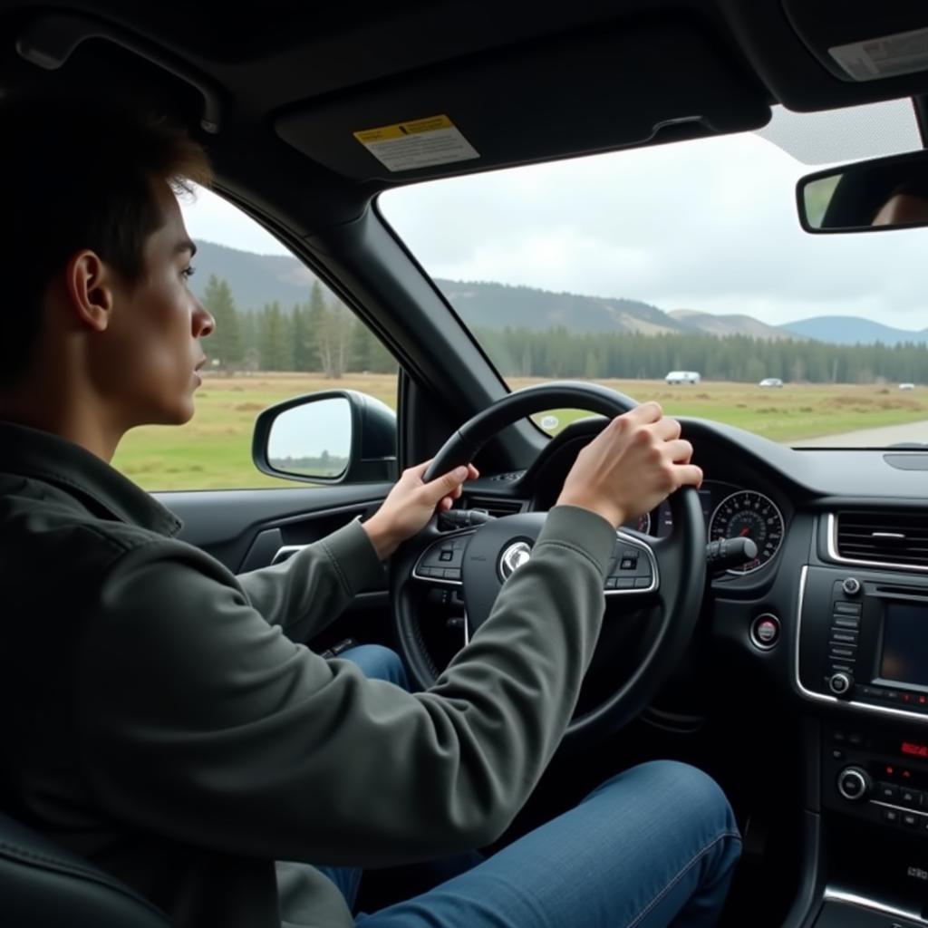 Essai routier d'une voiture