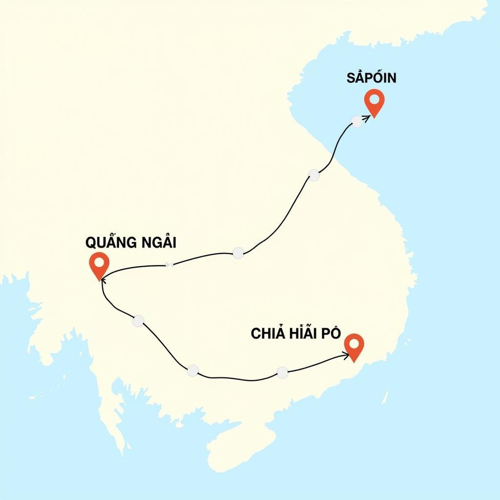 Phuong Trang bus routes from Quang Ngai to Saigon - Detailed Map