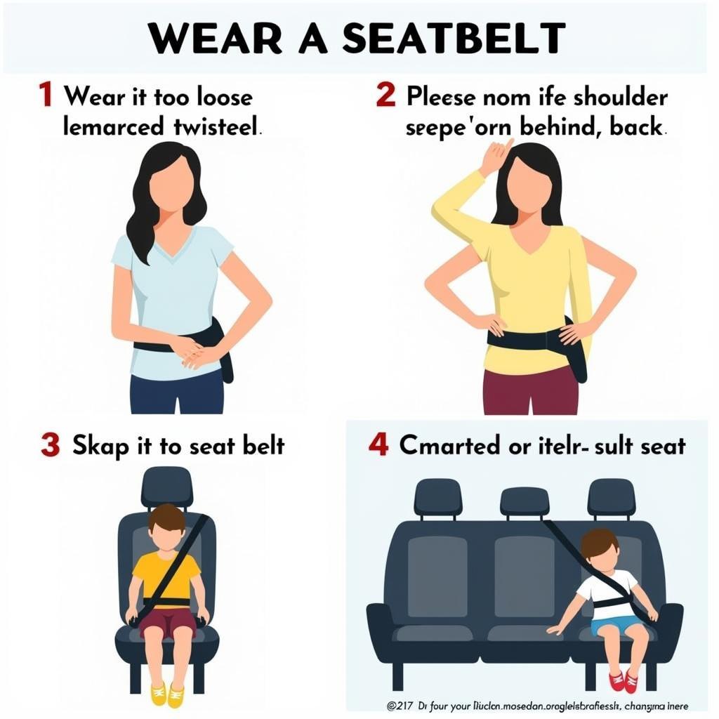 Common mistakes when fastening a seat belt