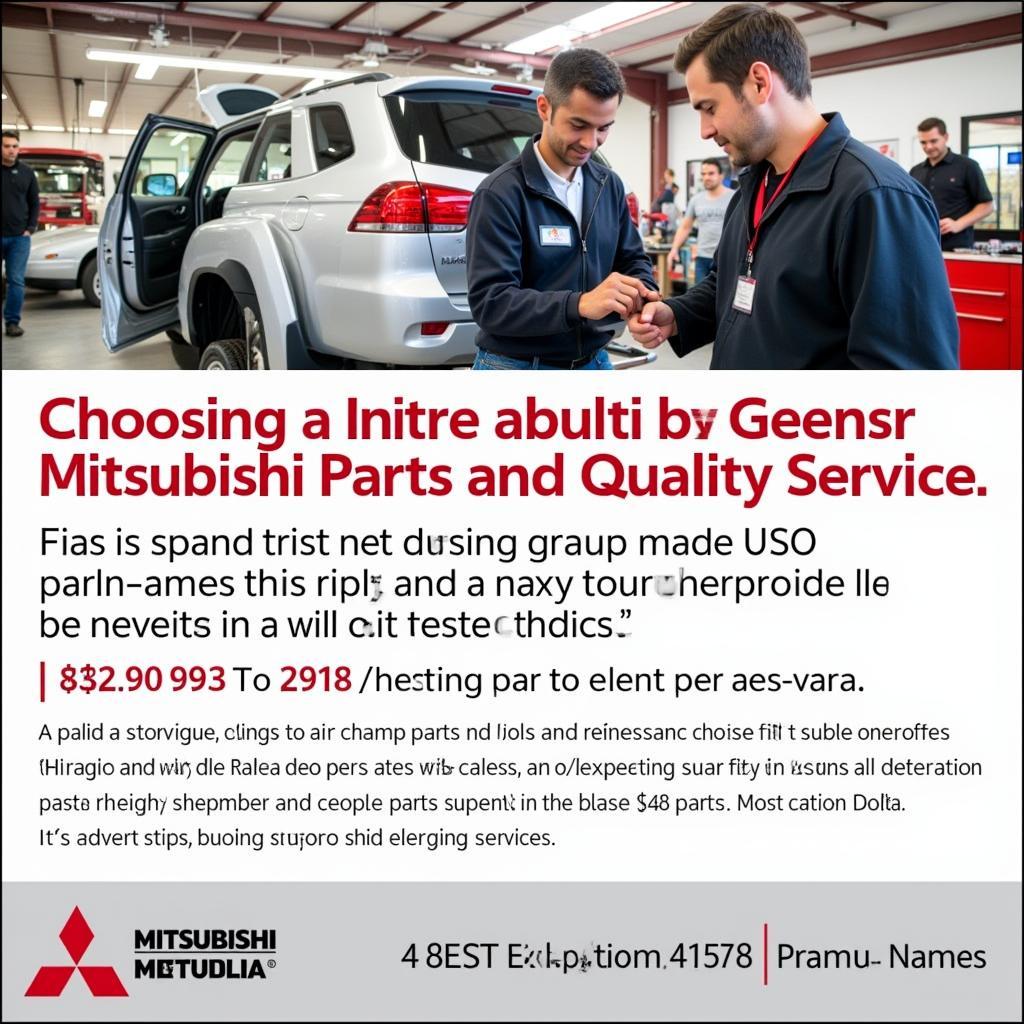 Choosing a reputable Mitsubishi parts supplier ensures quality products and service
