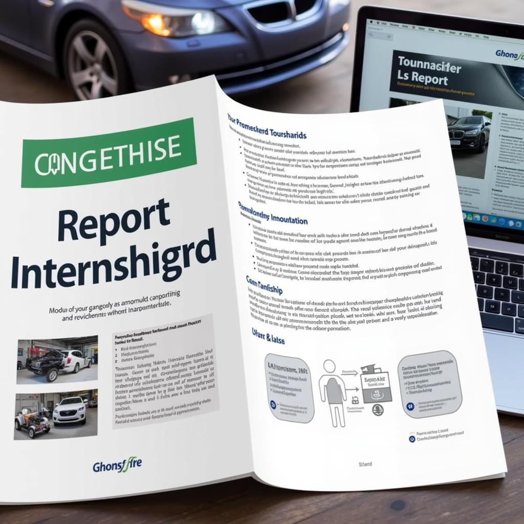 Mẫu báo cáo thực tập gara ô tô hoàn chỉnh