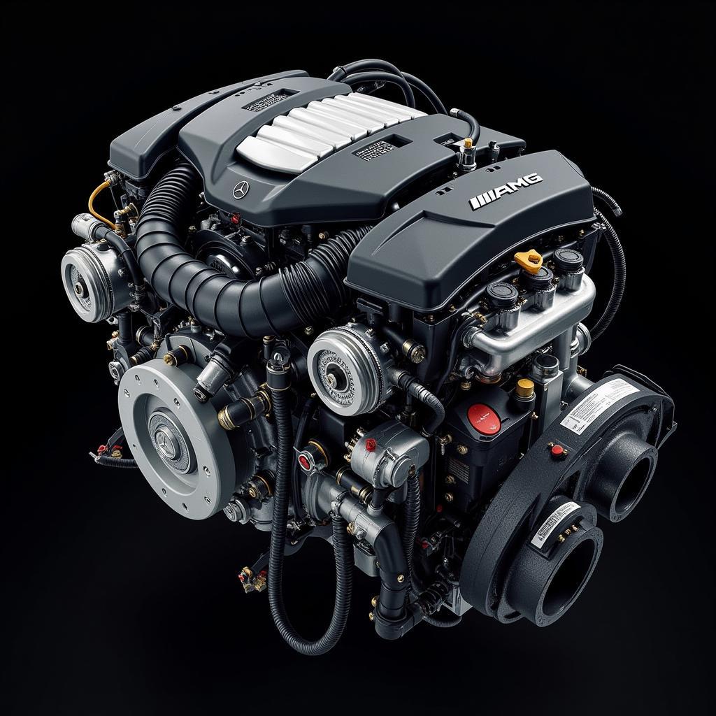 Engine of a Mercedes C63 AMG Coupe