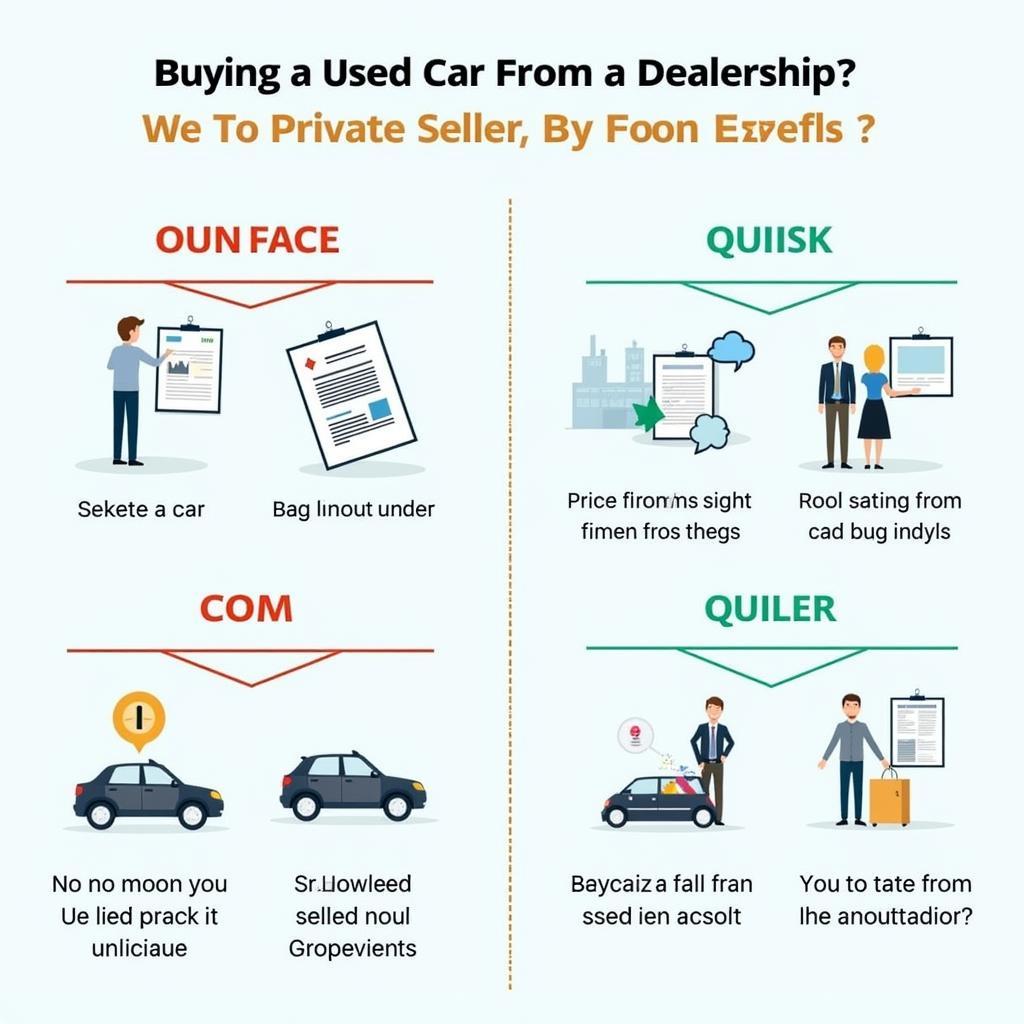 So sánh mua xe ô tô cũ tại đại lý và mua của cá nhân