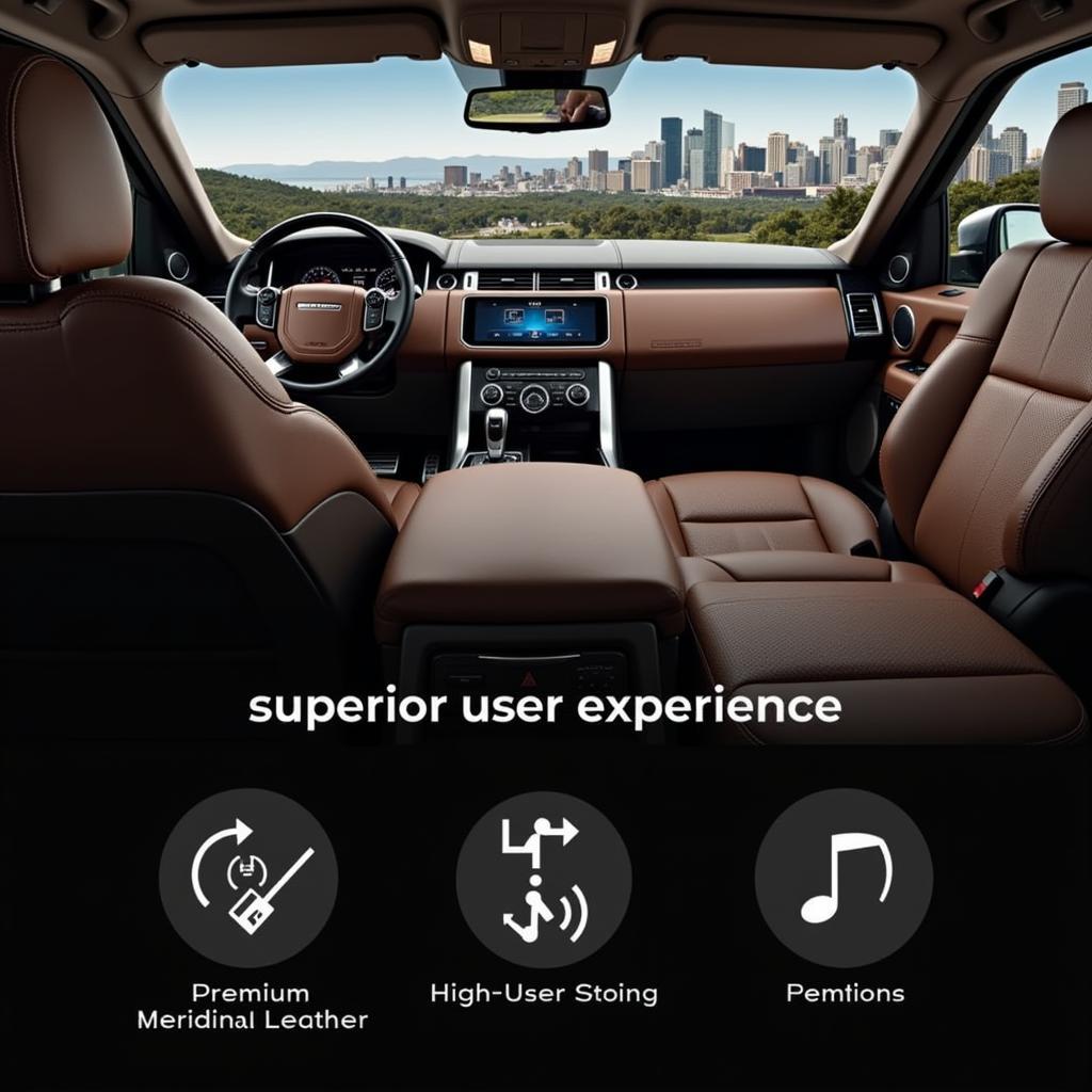 Nội thất Range Rover 2017 tiện nghi