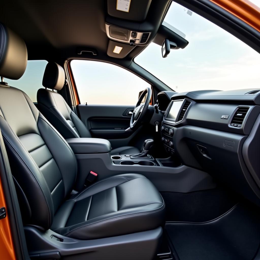 Nội thất xe bán tải Ford Ranger sang trọng và tiện nghi