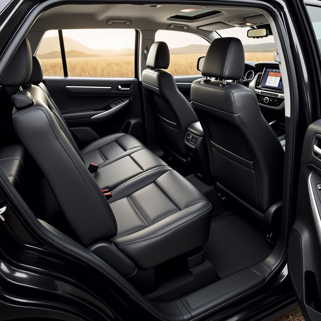 Luxurious and comfortable interior of the Toyota Fortuner
