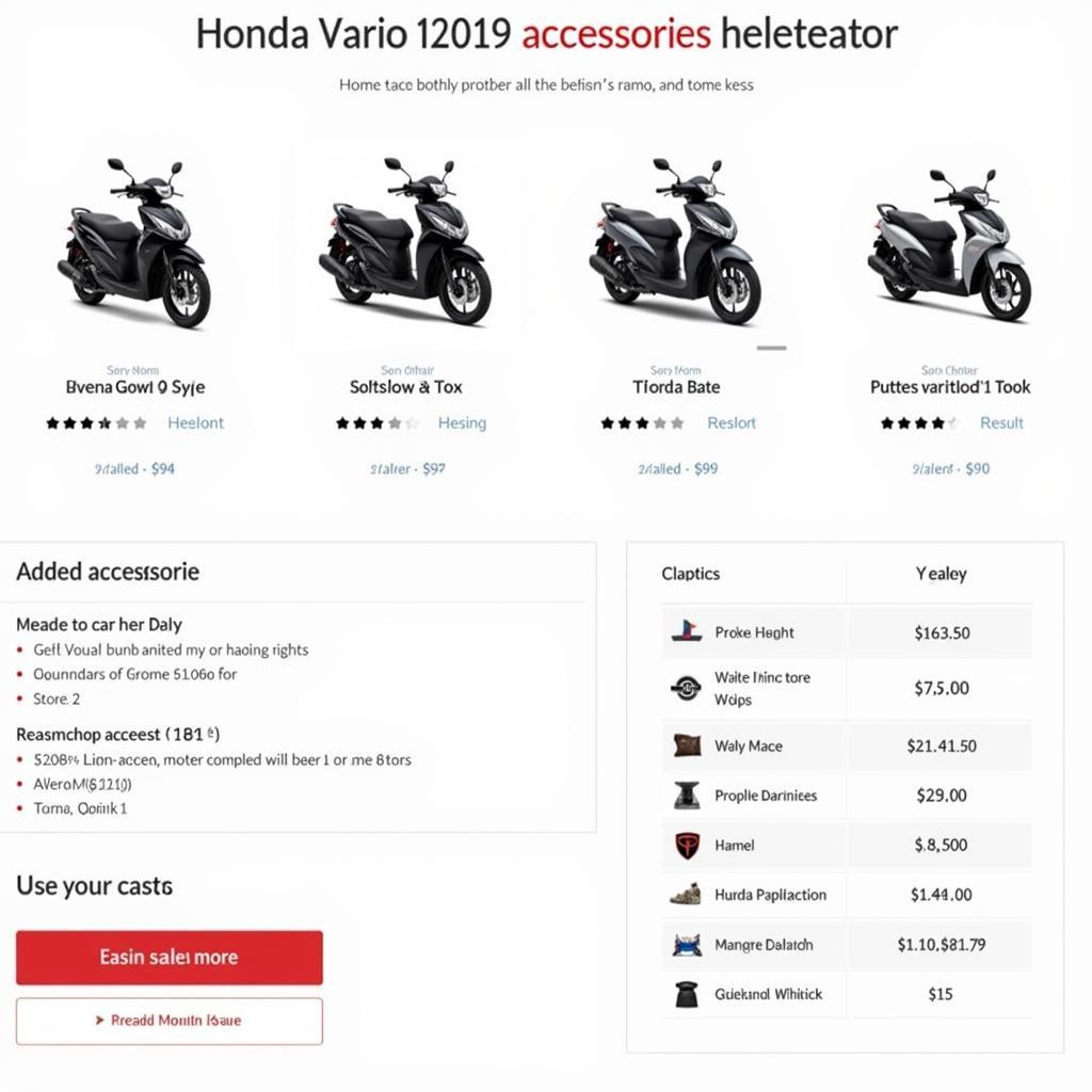 Phụ kiện cho xe Vario 2019