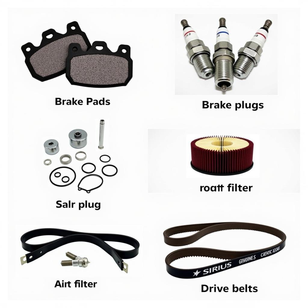 Hình ảnh phụ tùng xe Sirius chính hãng