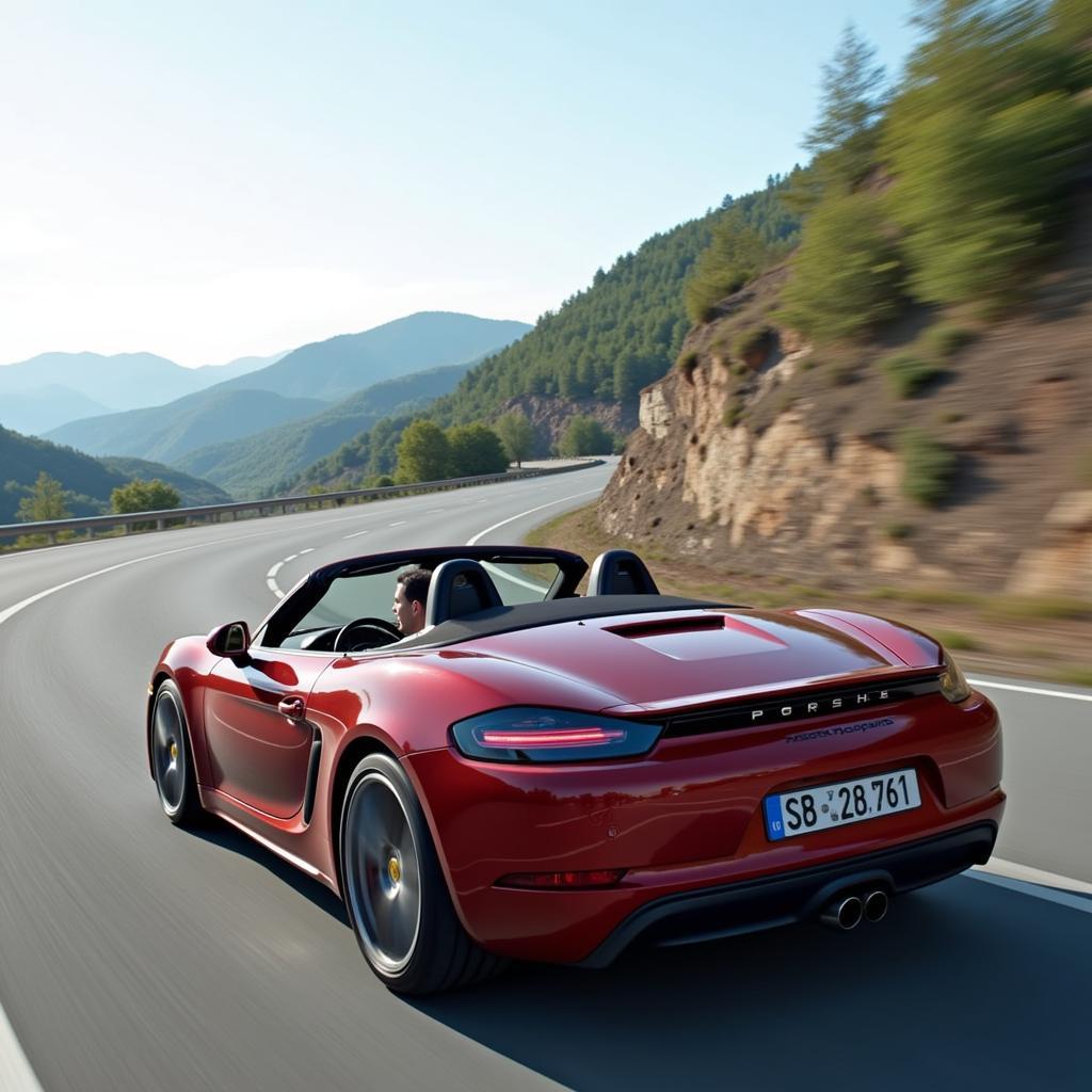 Porsche 718 Boxster chạy trên đường cao tốc - trải nghiệm lái đỉnh cao