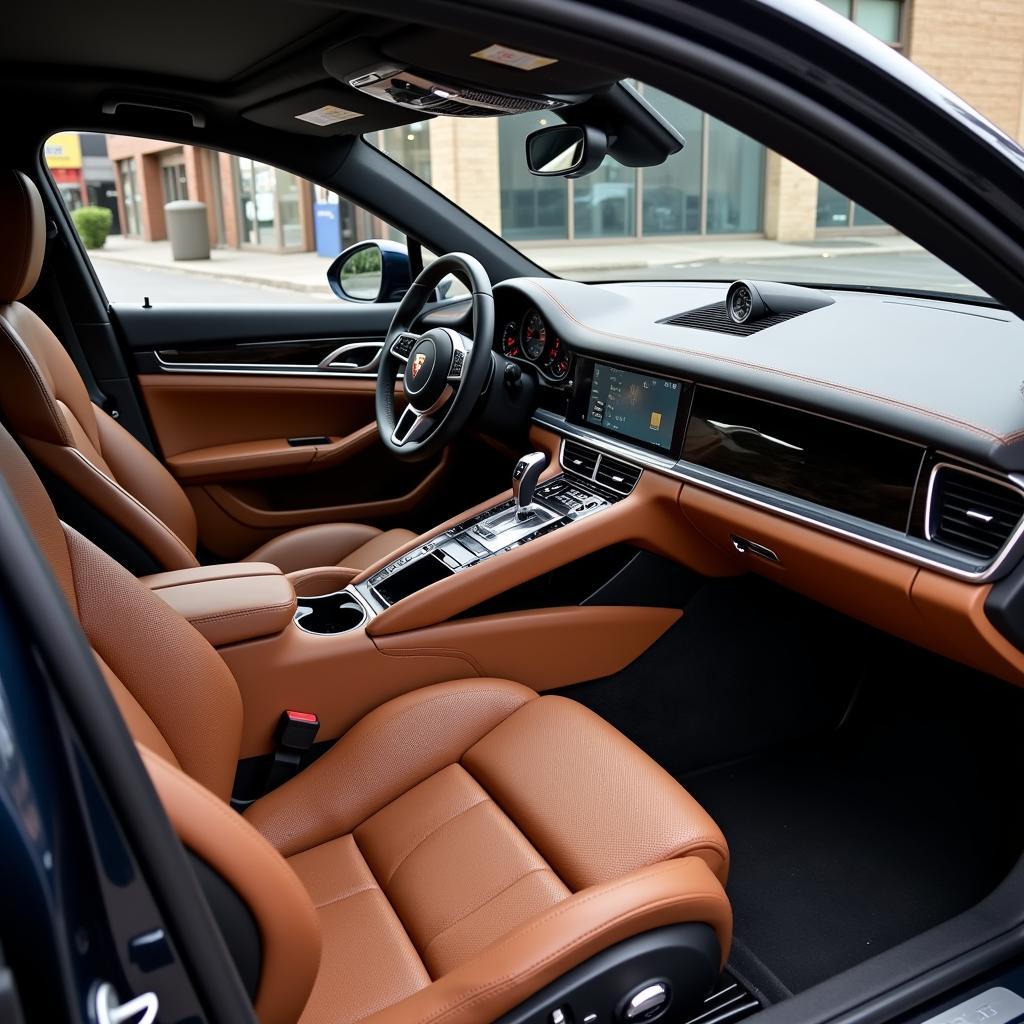 Luxurious Interior of a Porsche Panamera 4S