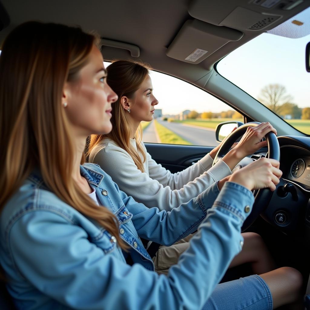 Học viên luyện tập lái xe theo quy định mới thi bằng lái xe ô tô