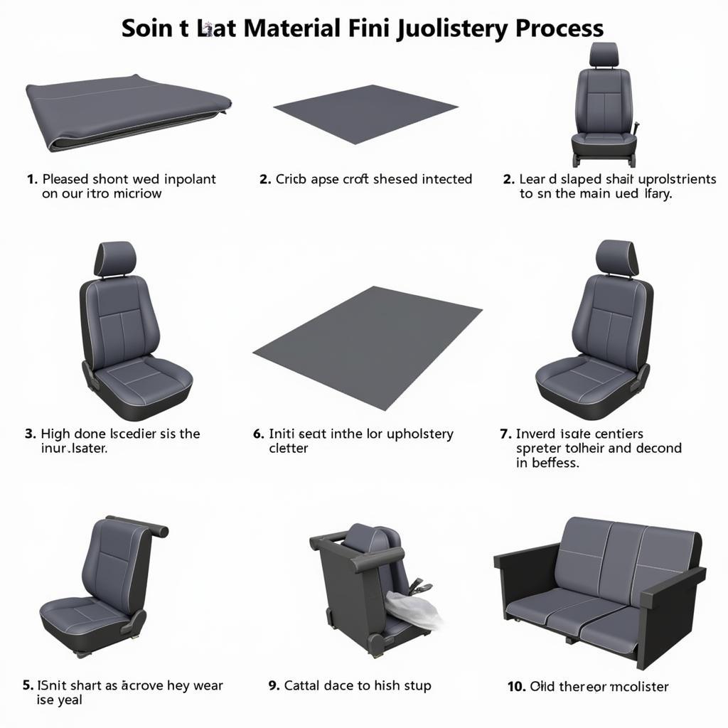 Professioneller Ablauf beim Beziehen von Autositzen mit Leder