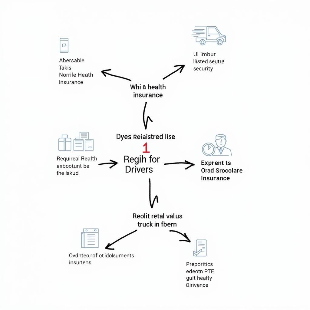 Quy trình đăng ký BHYT BHXH TN cho tài xế xe tải: Sơ đồ minh họa quy trình đăng ký BHYT, BHXH, TN cho tài xế xe tải, bao gồm các bước cần thiết và thủ tục liên quan.