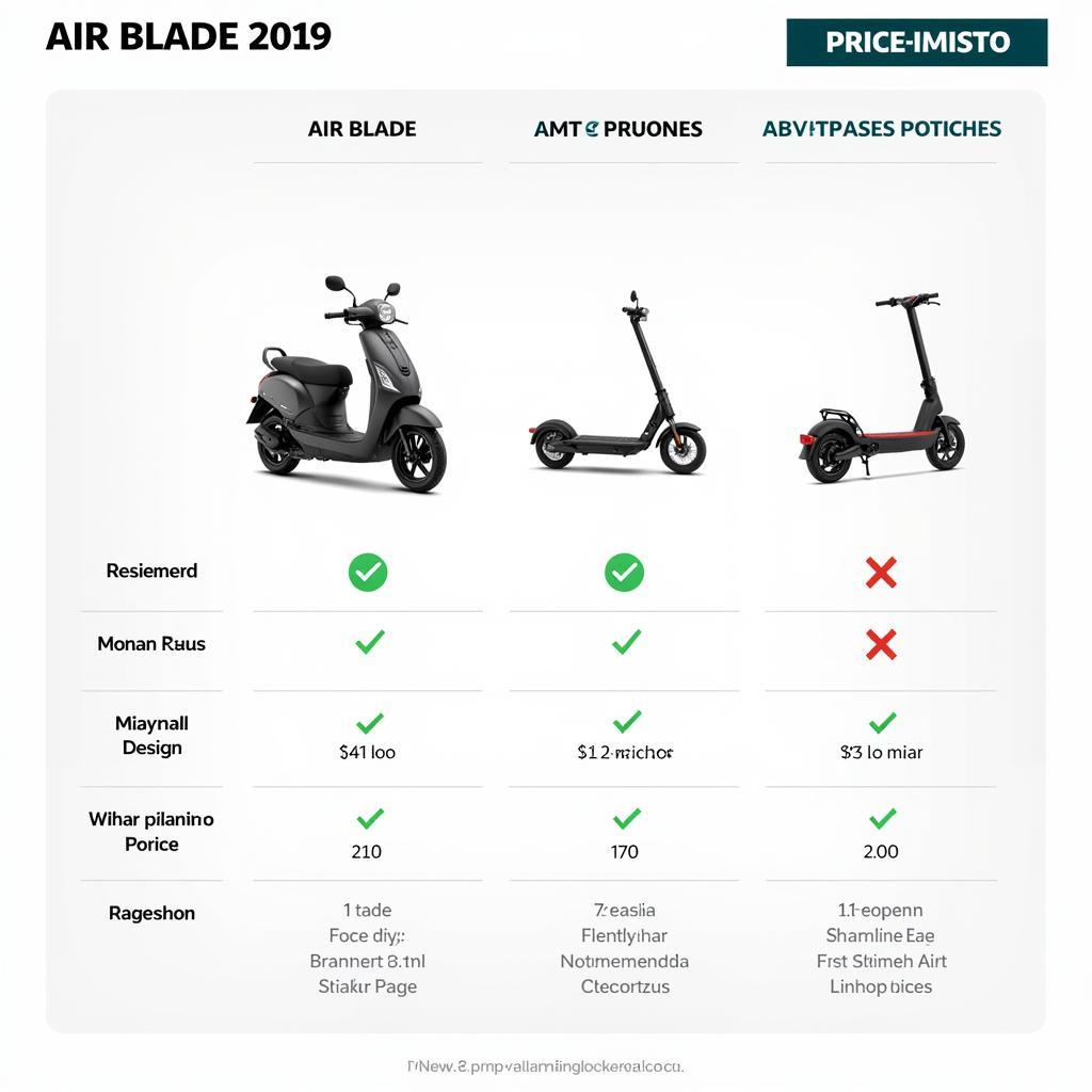 So sánh giá xe máy Air Blade 2019
