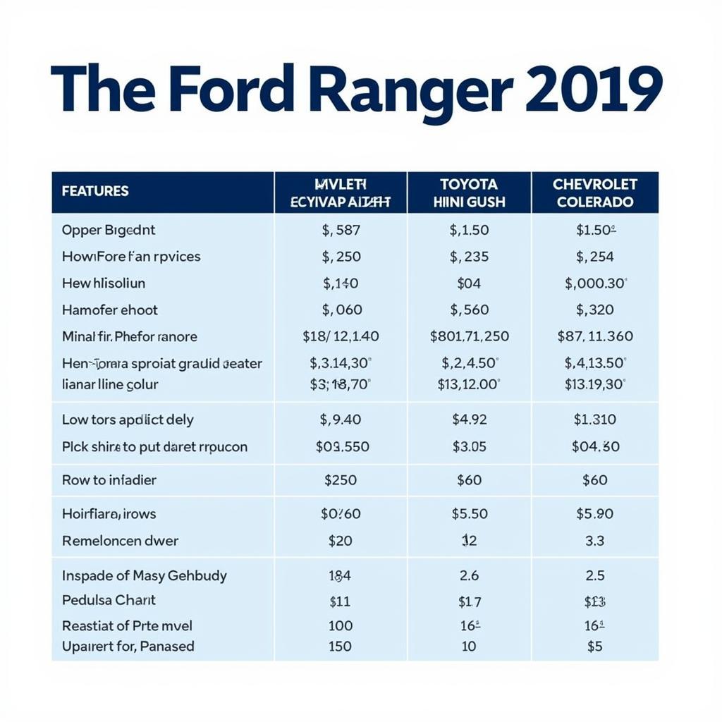 So sánh giá xe Ford Ranger 2019 với đối thủ