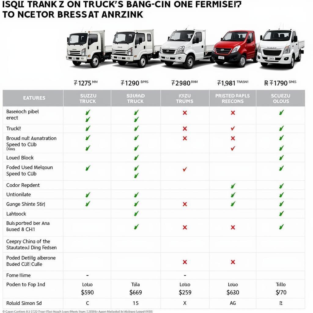 So sánh giá xe Isuzu 6 tấn rưỡi với các dòng xe khác