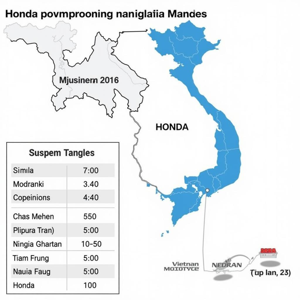 Comparison of Honda motorcycle prices in Nha Trang and other regions