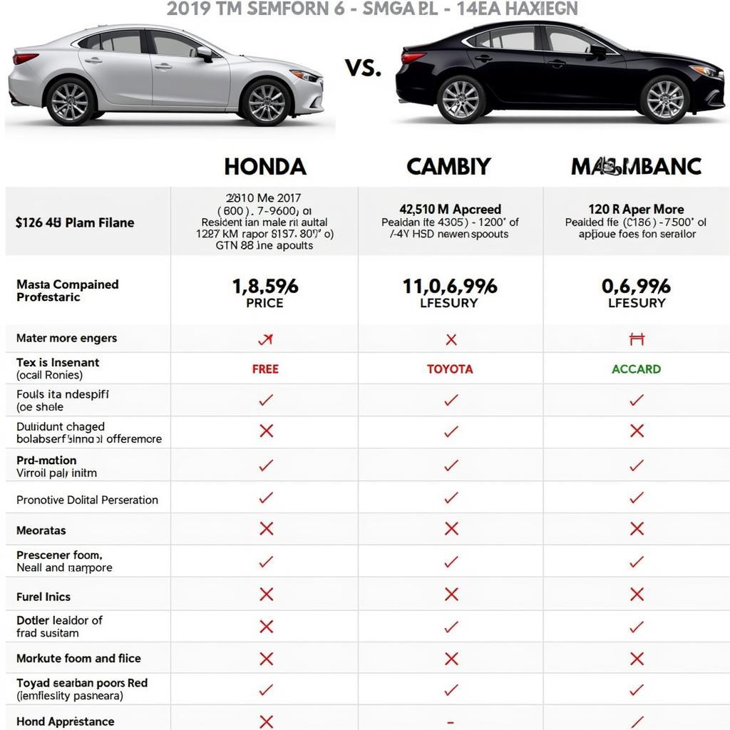 2019 Mazda 6 compared to competitors