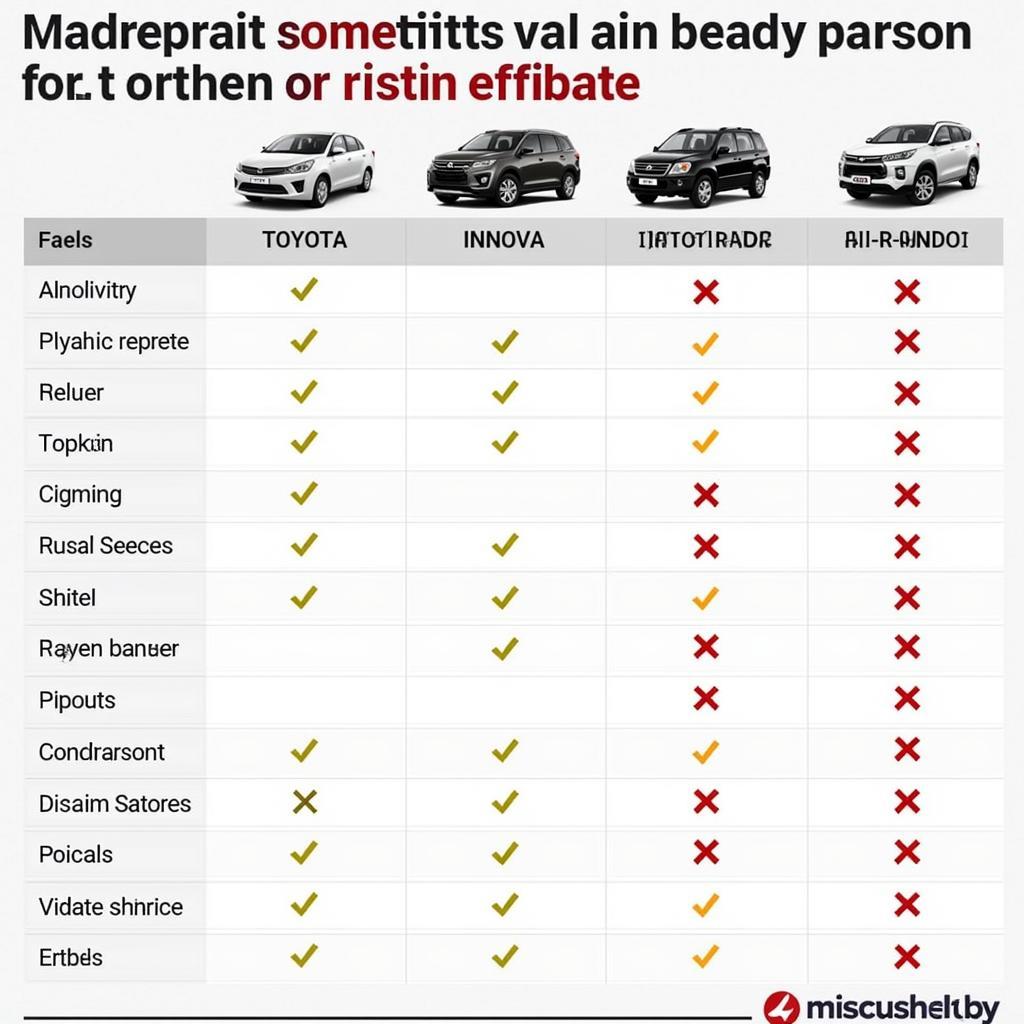 Mitsubishi Xpander compared to competitors: Toyota Innova, Suzuki Ertiga, Kia Rondo