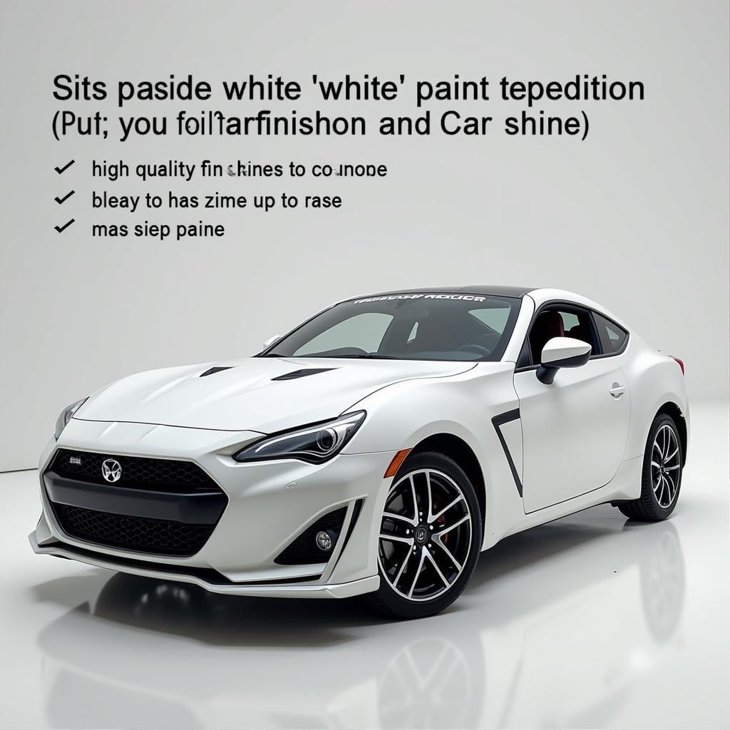 고급스러운 닛폰 자동차 페인트 흰색