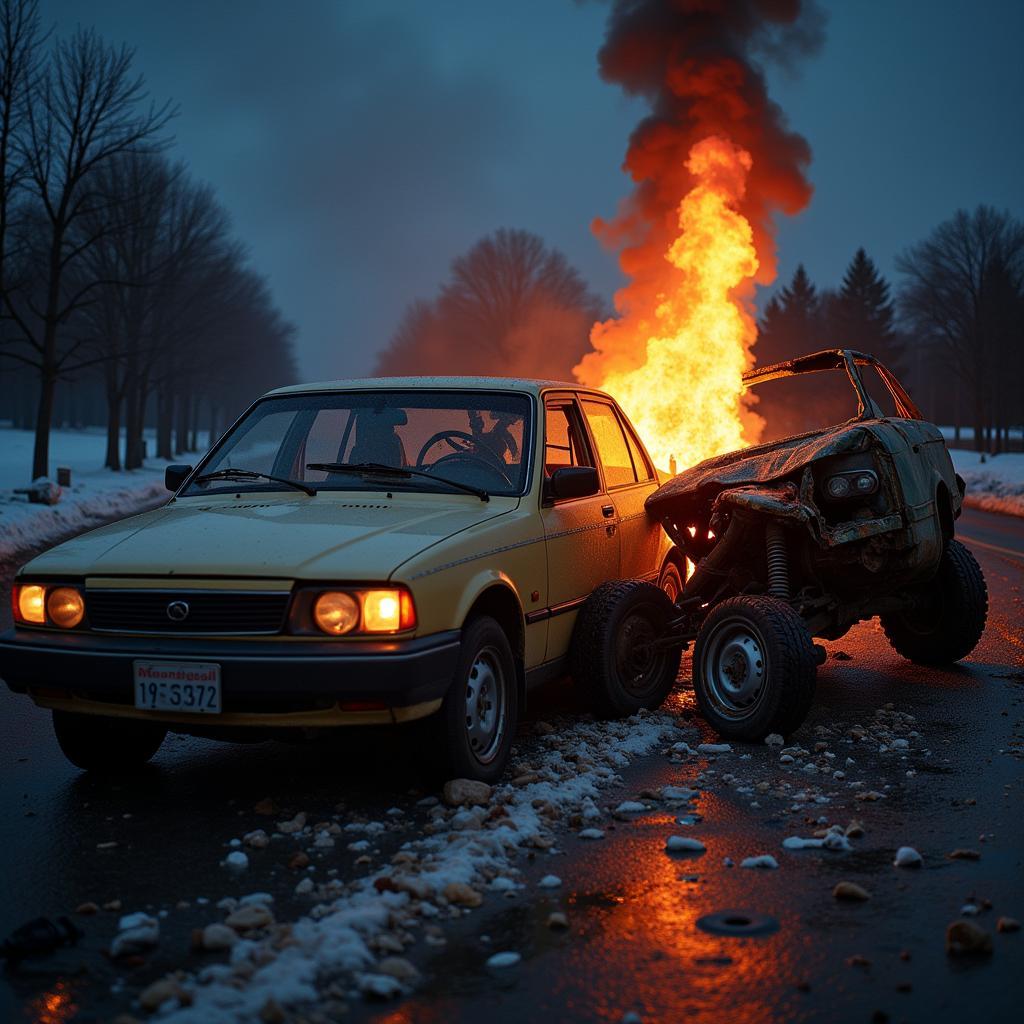 Incidente stradale causato dall'alcol