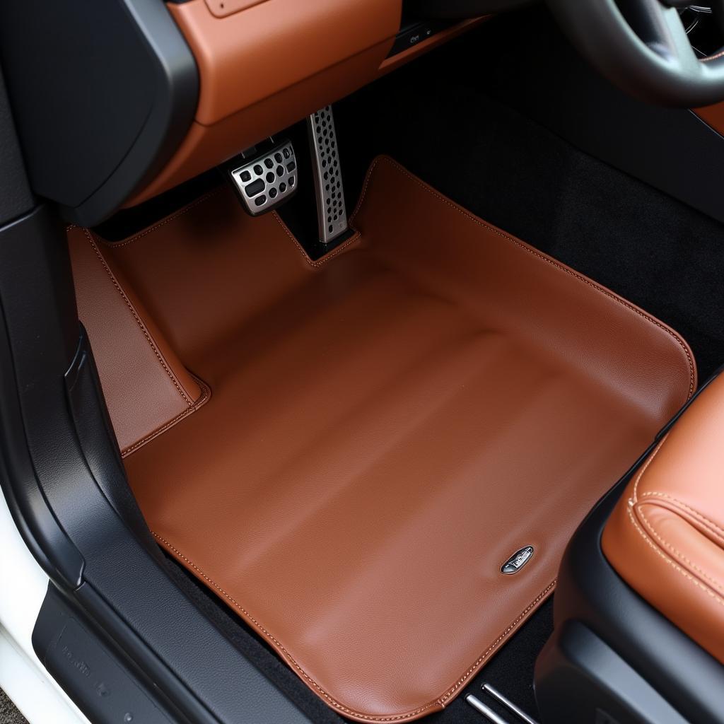 Tapis de sol en cuir luxueux