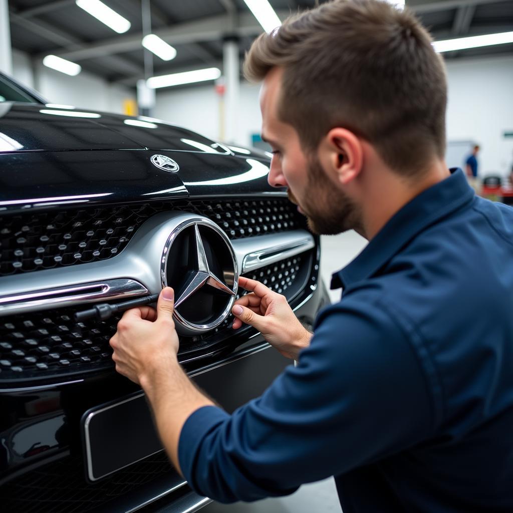 Replacing a Mercedes Logo