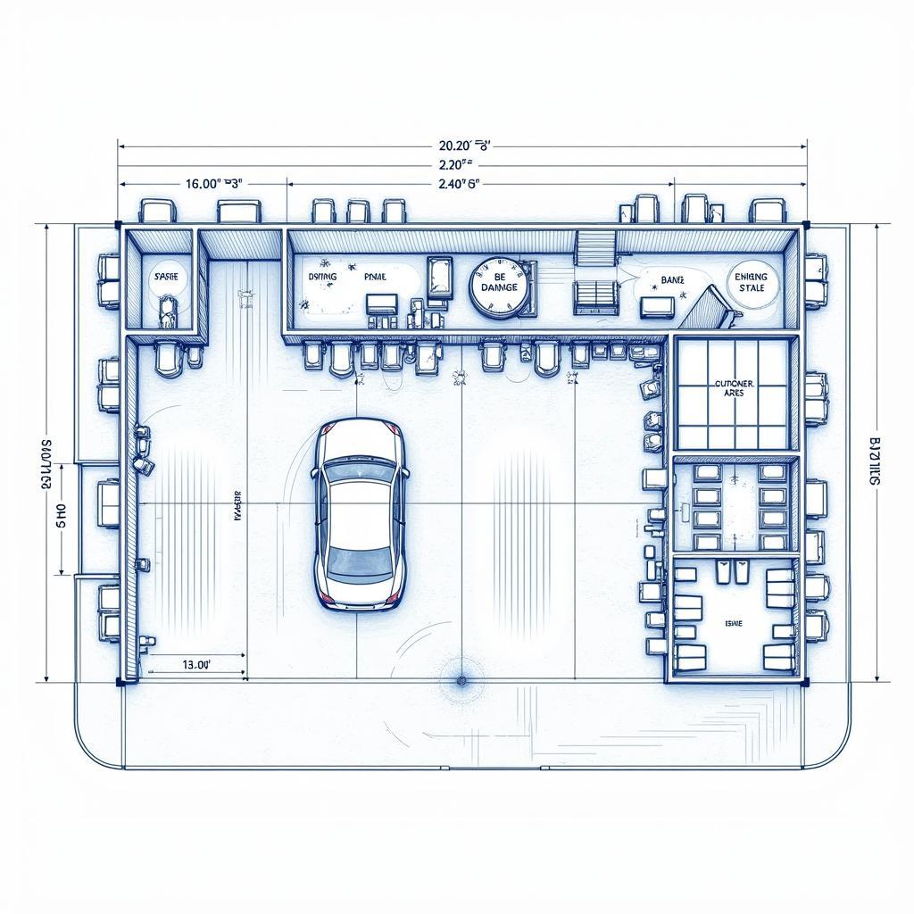 Bản Vẽ Nhà Rửa Xe Ô Tô: Tối Ưu Không Gian và Hiệu Quả Vận Hành