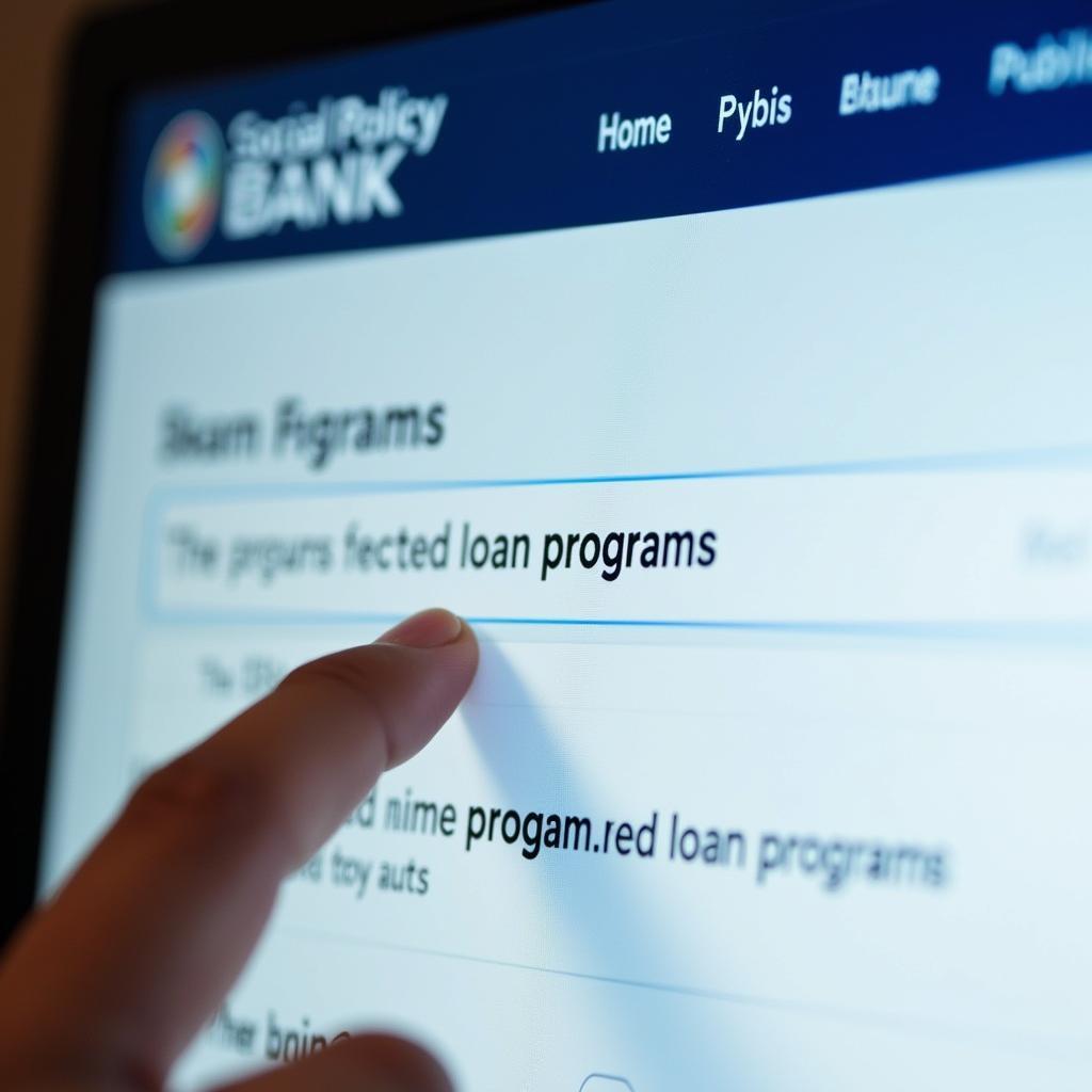 Searching for information on the Social Policy Bank