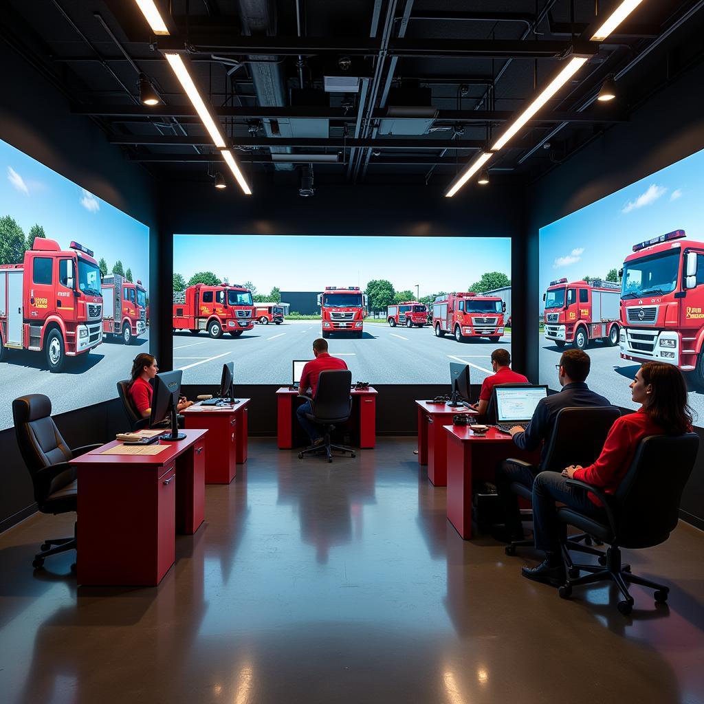 现代化的消防车驾驶培训中心