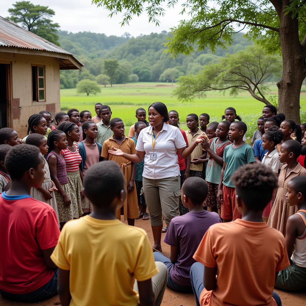 Tuyên truyền sức khỏe cộng đồng tại xã