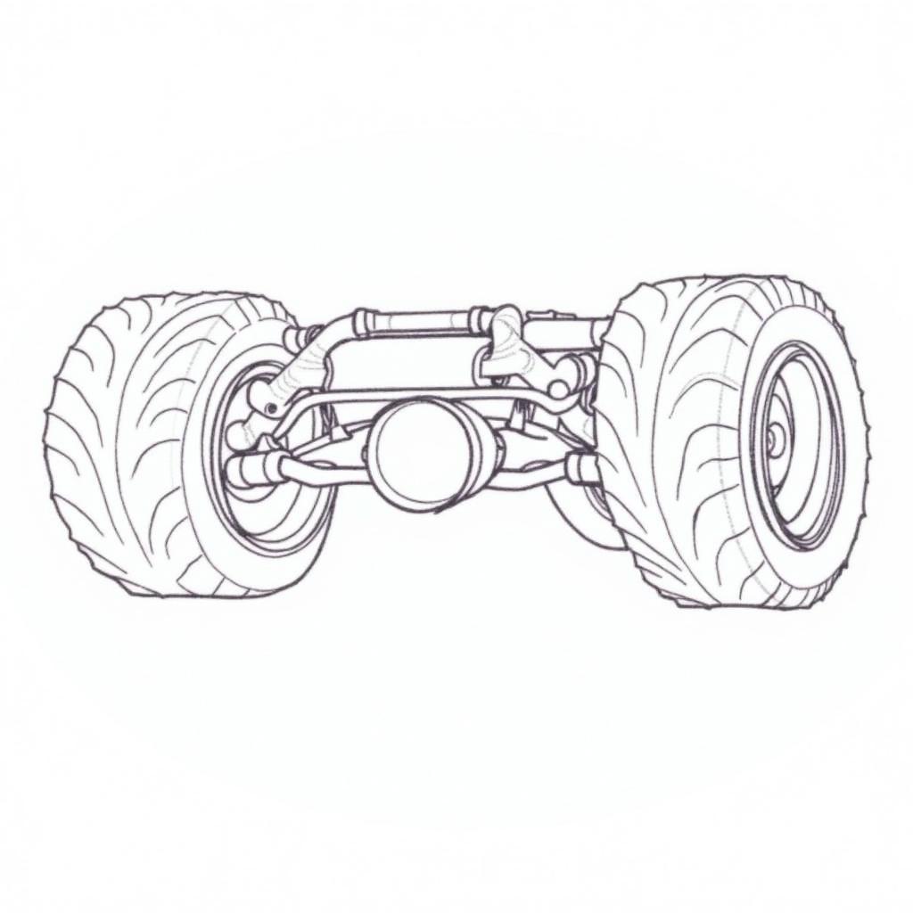 Vẽ bánh xe và hệ thống treo xe tải