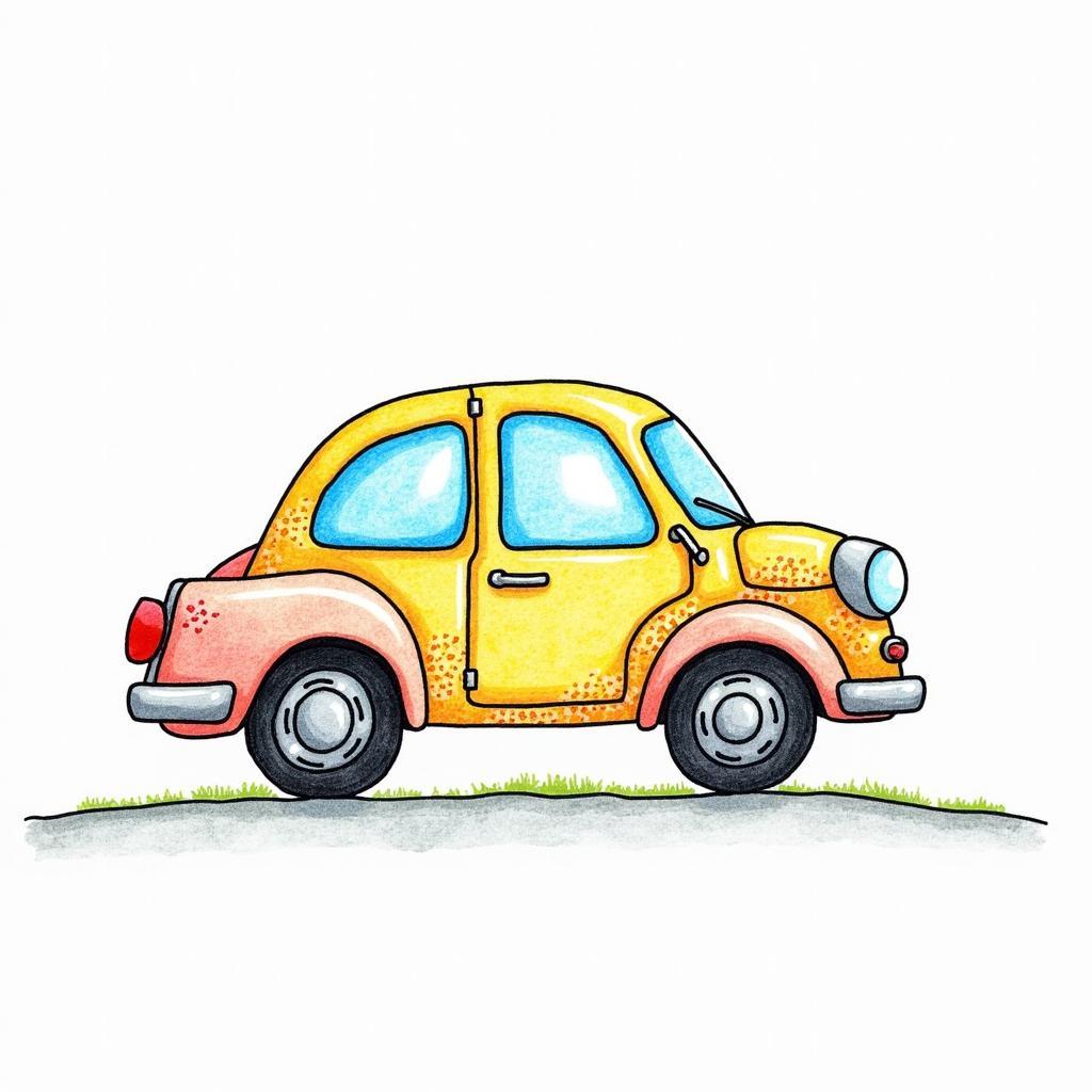 Vẽ Chiếc Ô Tô Mơ Ước Đơn Giản Nhất
