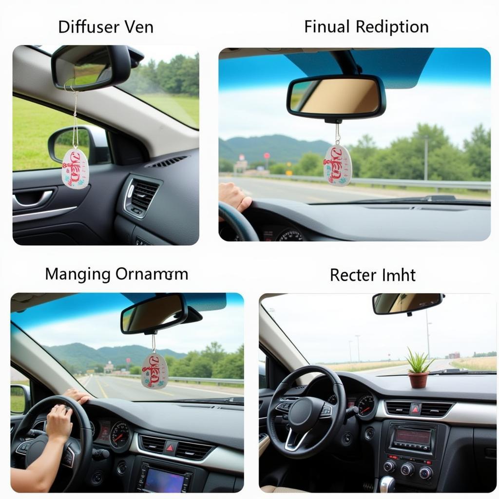 Vị trí đặt nước hoa ô tô