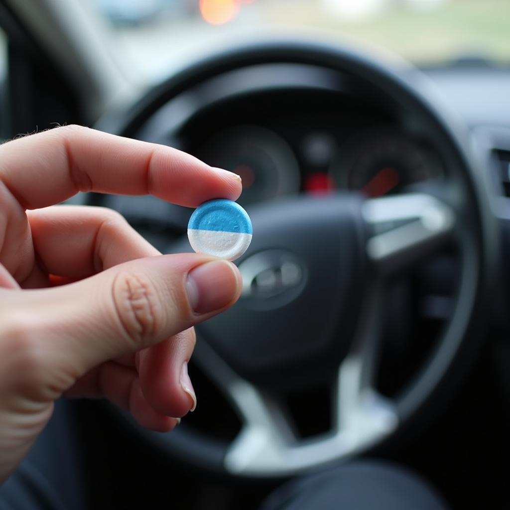 Tablet pembersih kaca mobil yang praktis